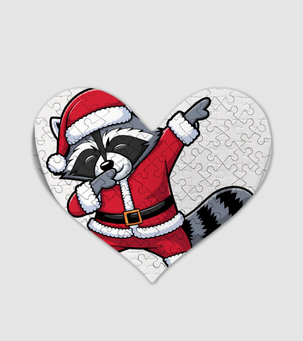 Raton Dab Xmas model alb pe tricou