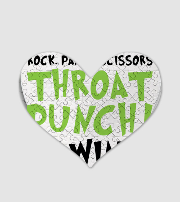 Rock paper scissors - Grinch model alb pe tricou