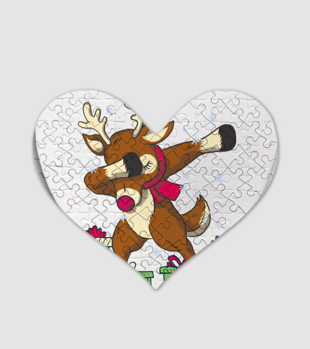 Rudolph DAB model alb pe tricou