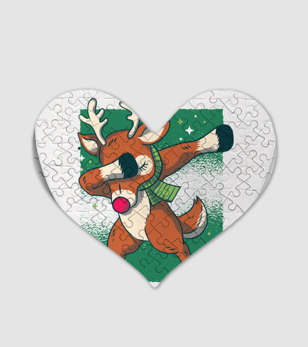 Rudolph DAB model alb pe tricou