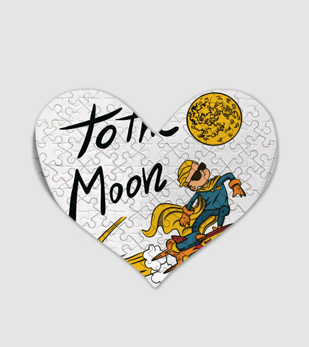 To the Moon Bitcoin model alb pe tricou