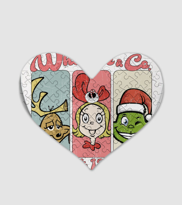 Whoville & Co - Grinch model alb pe tricou