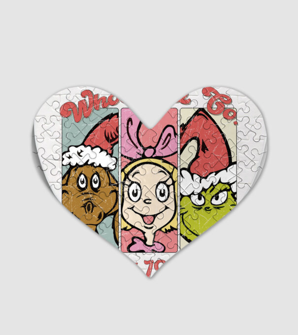 Whoville & Co. - Grinch model alb pe tricou