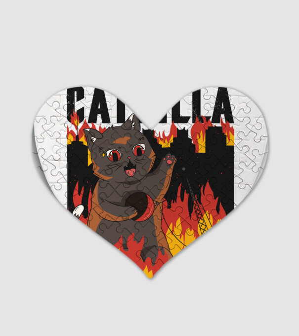 Anime Catzilla model alb pe tricou