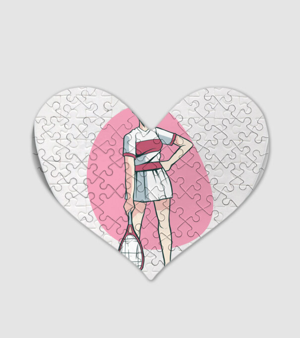 Anime Jucător de tenis fată model alb pe tricou