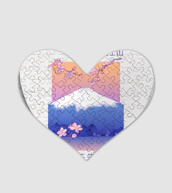 Anime Vaporwave munte model alb pe tricou