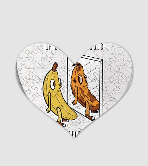 Oglindă Banană model alb pe tricou