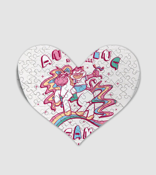 Orice este posibil Unicorn model alb pe tricou