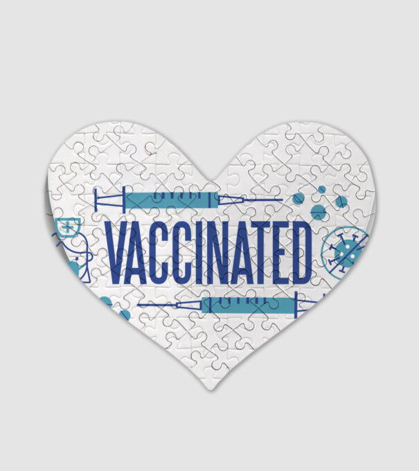 Sunt vaccinat model alb pe tricou
