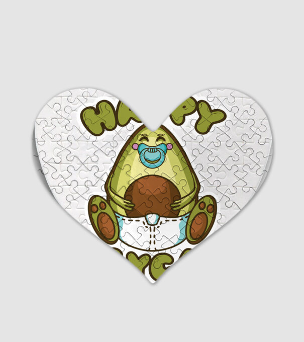 Avocado bebe model alb pe tricou