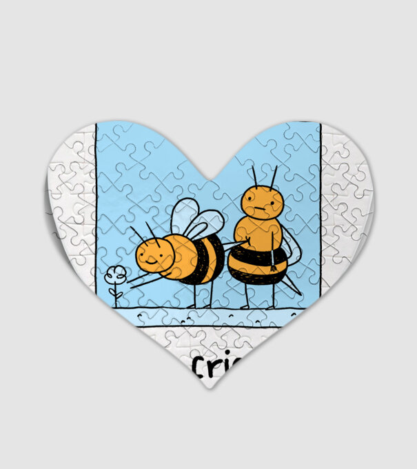 Bee friendly model alb pe tricou
