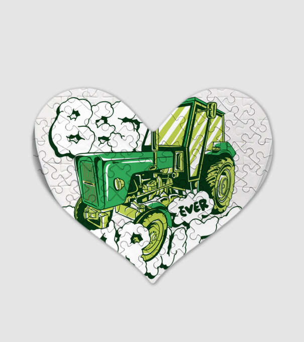 Best Farmer Ever cu Tractor model alb pe tricou