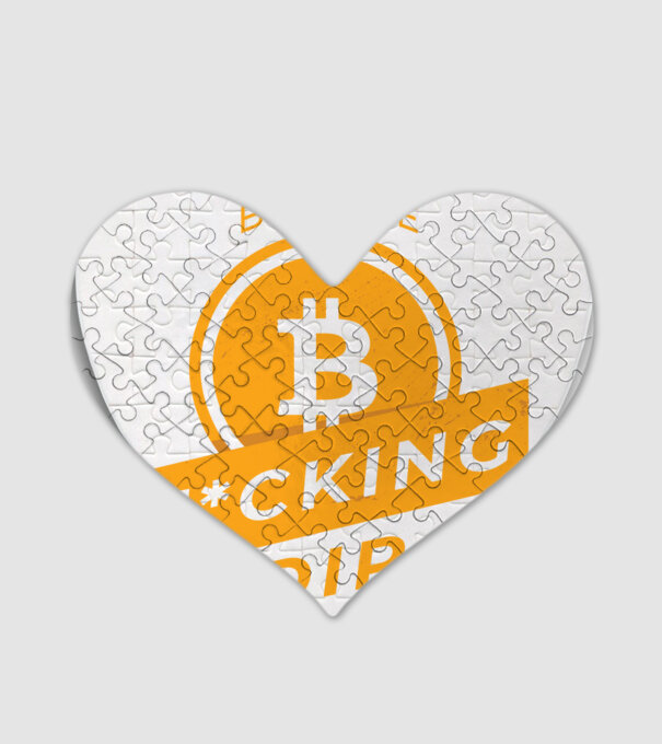 Bitcoin - Buy the fucking dip model alb pe tricou