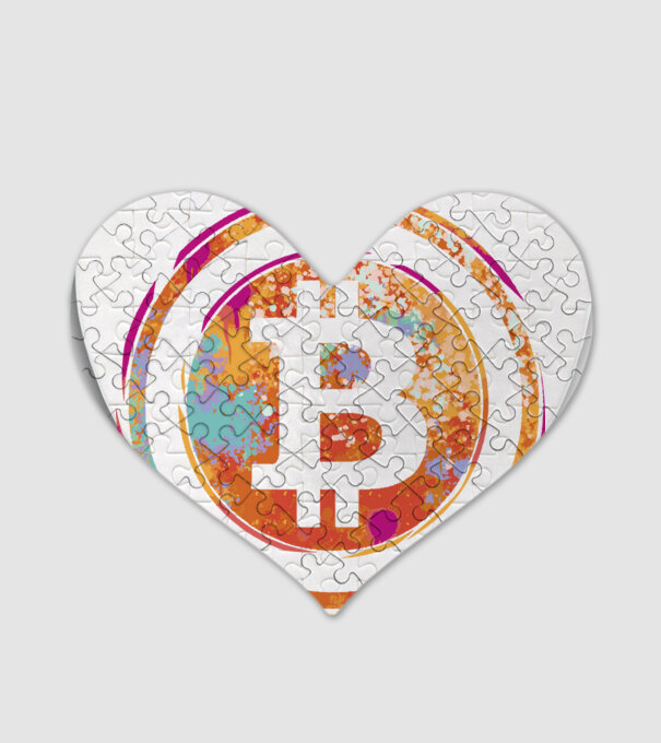Bitcoin Watercolor model alb pe tricou