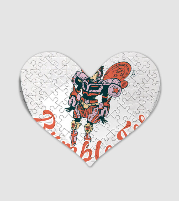 Bumble Fee - Zâna Robot model alb pe tricou
