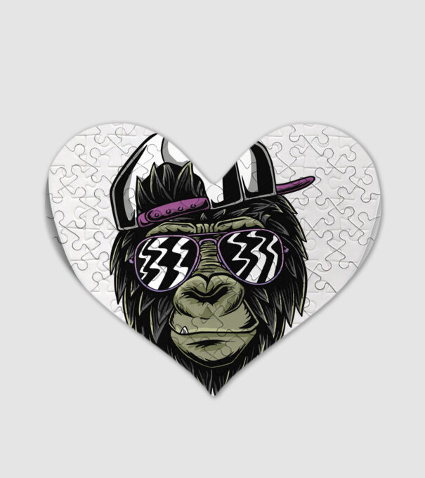 Cool Monkey model alb pe tricou