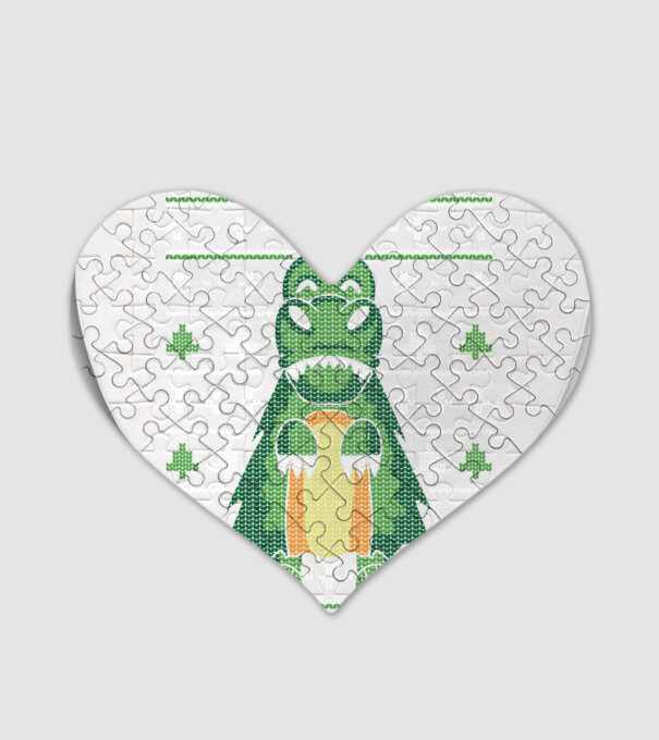 T-rex cu pulovăr urât model alb pe tricou