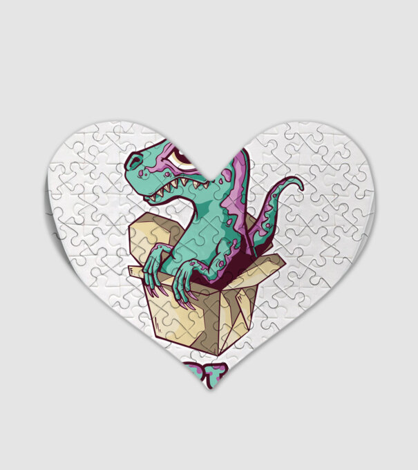 Raptor drăguț model alb pe tricou