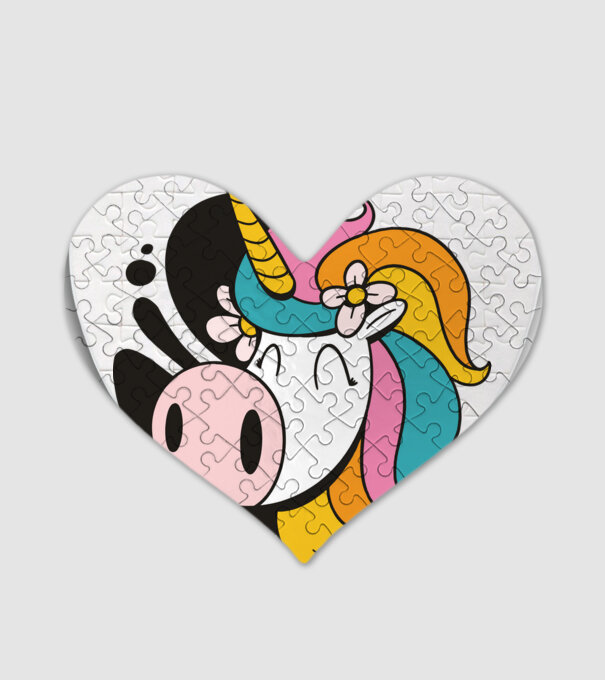 Unicorn drăguț model alb pe tricou