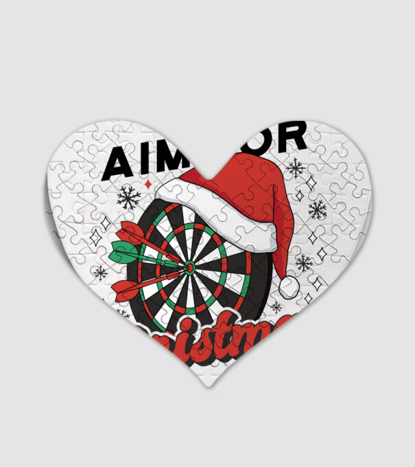 Darts Crăciun model alb pe tricou