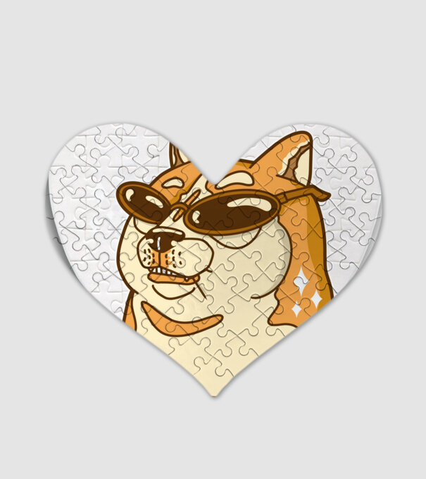 Doge Coin model alb pe tricou