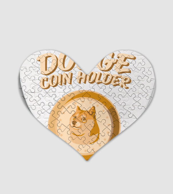 Doge Coin Holder model alb pe tricou