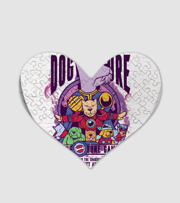 Dogventure The Bone Game model alb pe tricou
