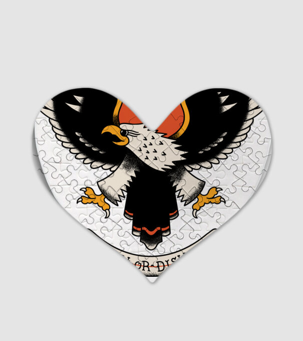 Eagle Tatuaj model alb pe tricou
