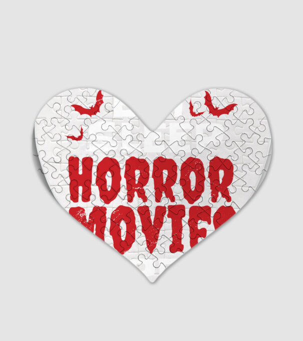 Eat Sleep Horror Movies Repeat model alb pe tricou