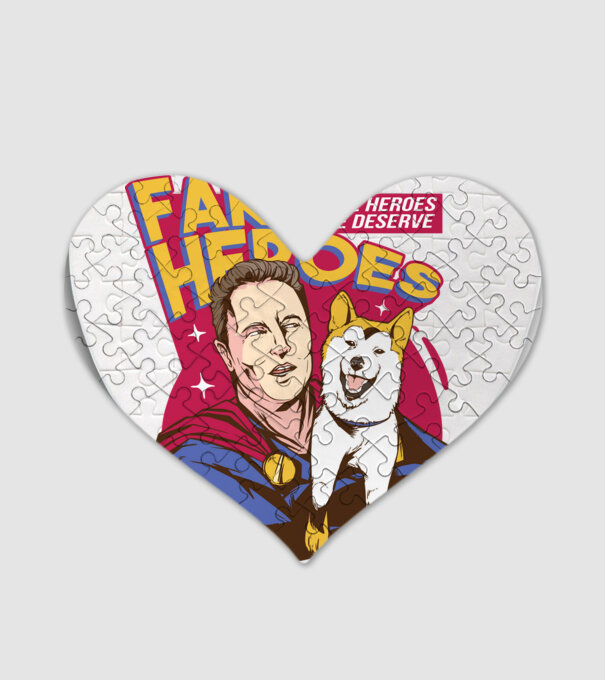 Fake Hero Elon Musk model alb pe tricou