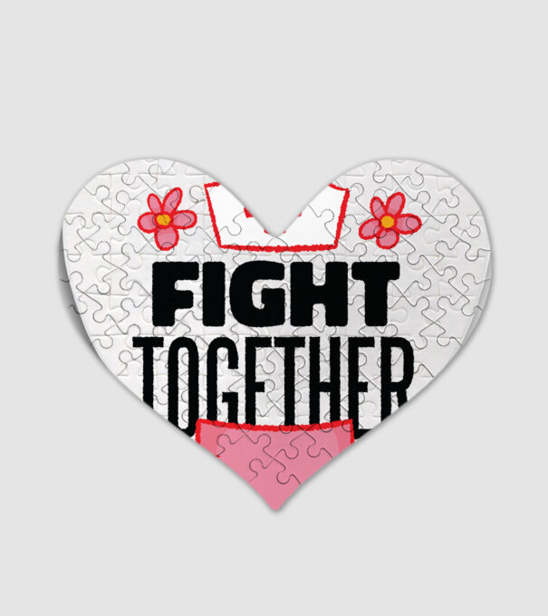 Fight together Asistentă medicală model alb pe tricou