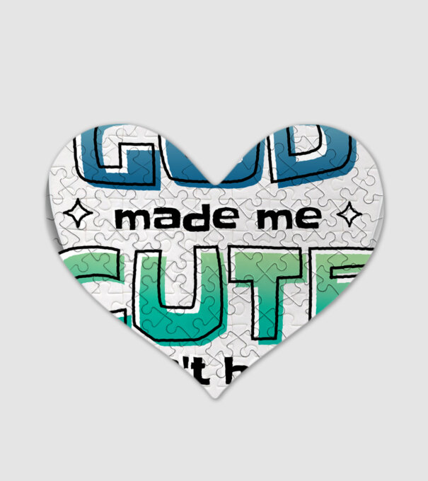 God made me cute model alb pe tricou
