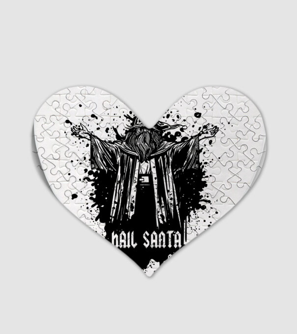 Hail Santa model alb pe tricou