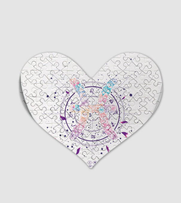 Pisces Zodiac model alb pe tricou
