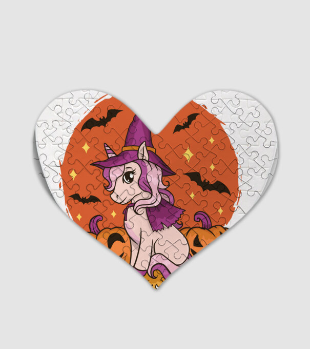 Unicorn Halloween model alb pe tricou