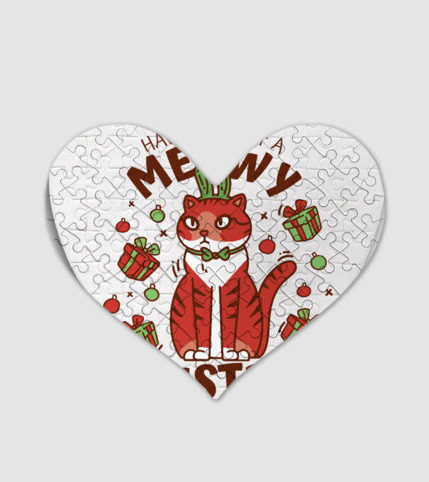 Have yourself a Meowy Christmas - Cicás Karácsony model alb pe tricou