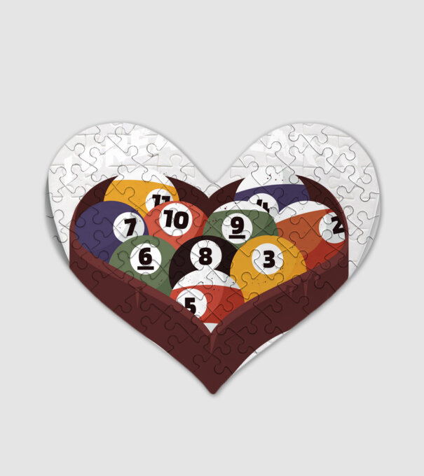 I break hearts - Biliard model alb pe tricou
