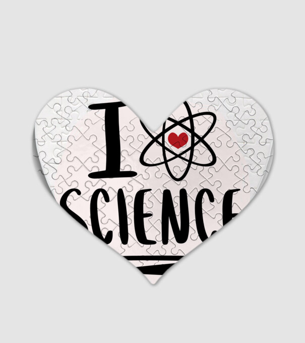 I Love Science știință model alb pe tricou