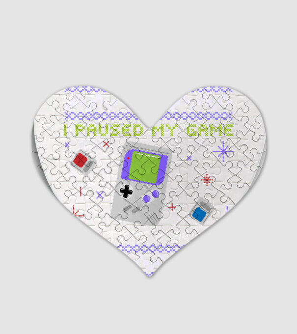 I paused my game to be here - Gamer pulovăr urât model alb pe tricou