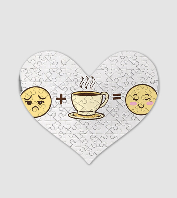 Cafea Fericire model alb pe tricou