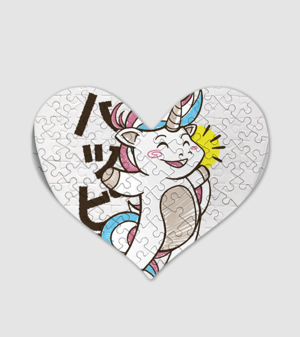 Kawaii unicorn model alb pe tricou