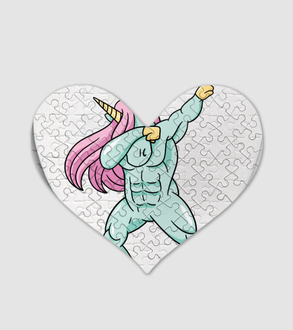 Unicorn Body Building DAB model alb pe tricou