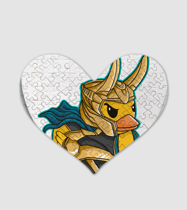 Rață Loki model alb pe tricou