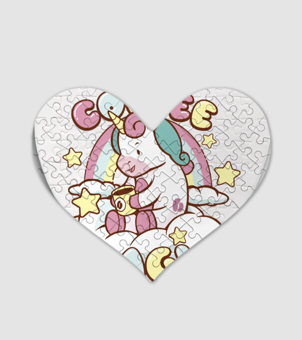 Cafea Magică Unicorn model alb pe tricou