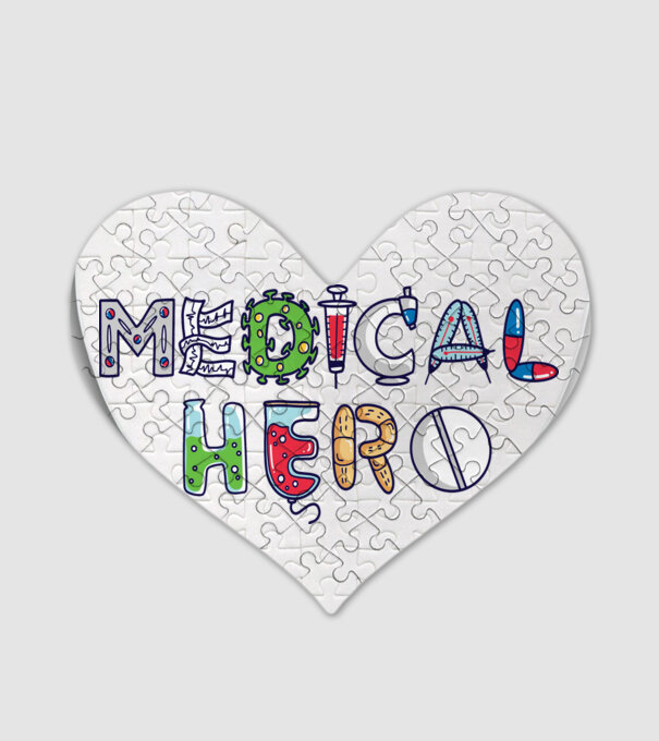Medical Hero - Eroi de zi cu zi model alb pe tricou