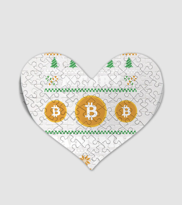 Merry Gainmas Bitcoin tricou cu pulovăr urât model alb pe tricou