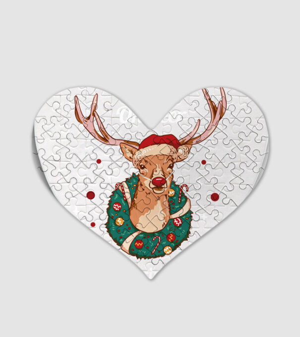 Oh deer, Christmas is here model alb pe tricou