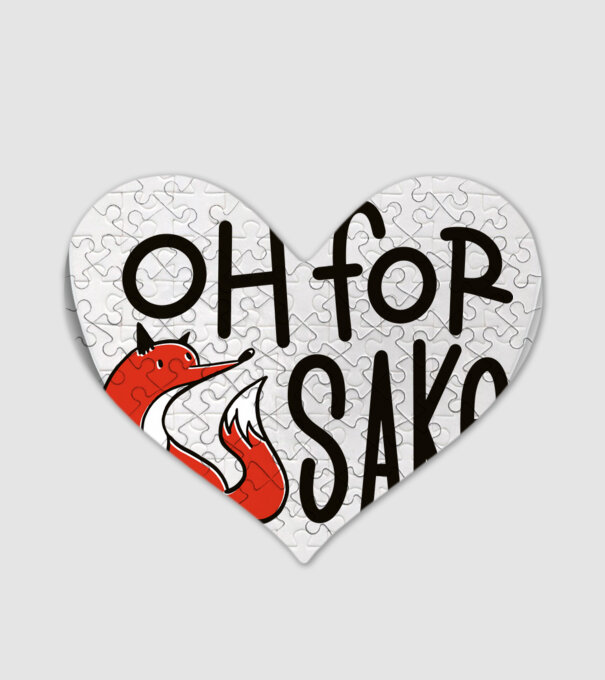 Oh for Fox Sake tricou cu vulpe model alb pe tricou