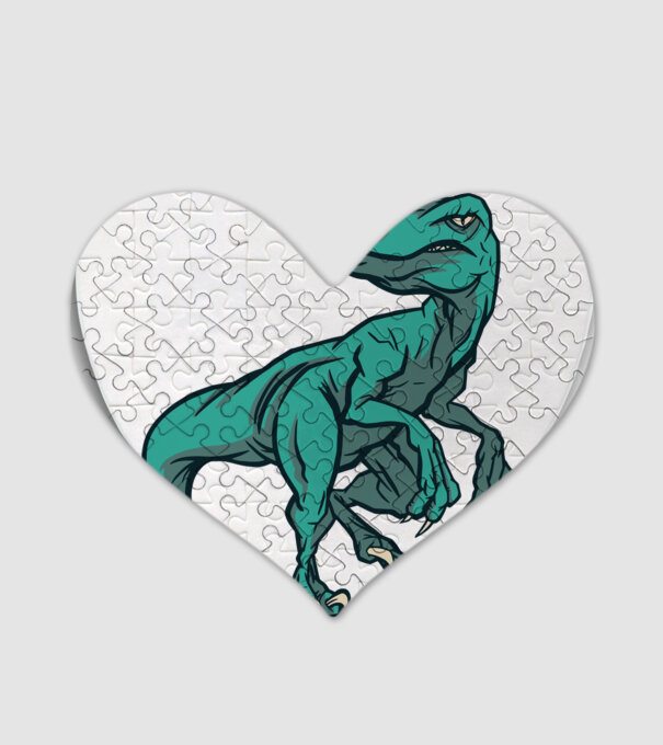 Dinozaur Raptor model alb pe tricou
