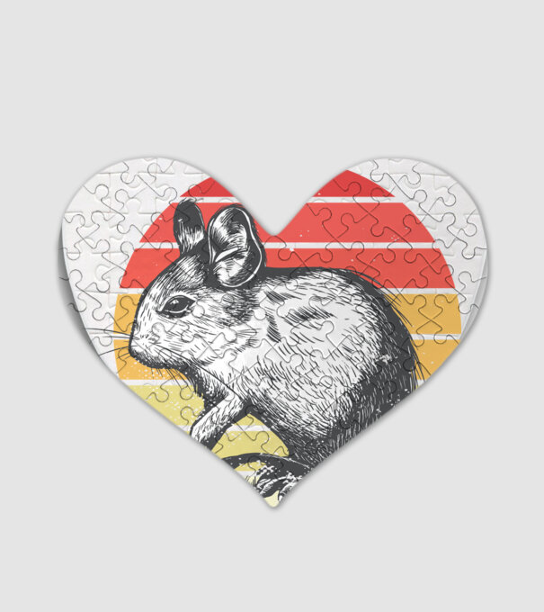 Retro Degu model alb pe tricou